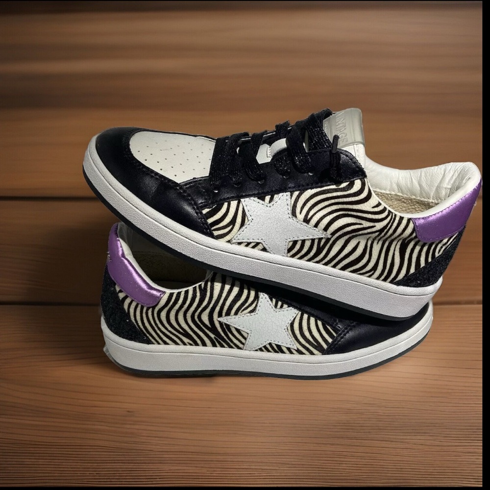 Vintage Havana Only One You Fey Zebra Print Sneakers - size 8.5